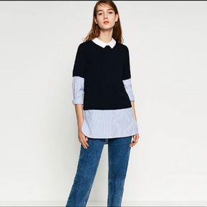 Zara Mixed Media Top